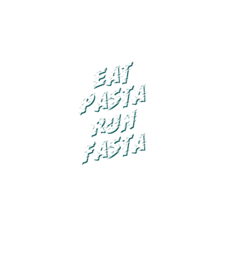 eat pasta run fasta model negru pe tricou