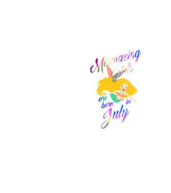 Mermazing girls are born july model galben neon pe tricou