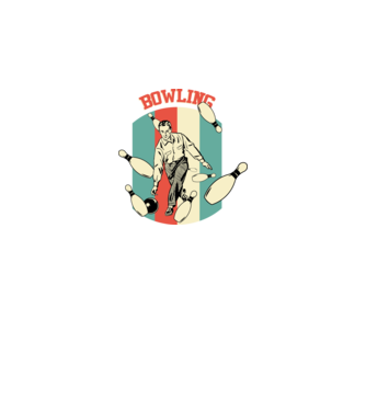 Retro Bowling model gri pe tricou