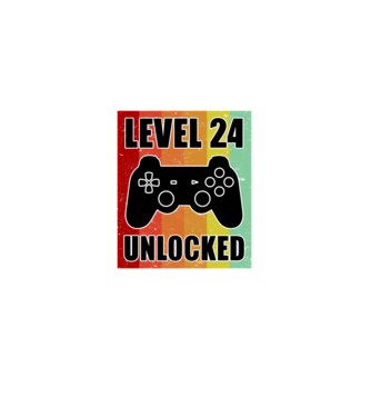 level 24 unlocked retro gamer model alb pe tricou