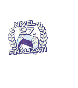 Nivel 27 finalizat! model negru pe tricou