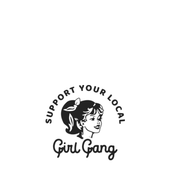 Support your local girl gang pe fond alb -01 model alb pe tricou