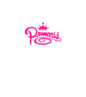 Princess model alb pe tricou
