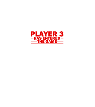 Player 3 entered the game model alb pe tricou