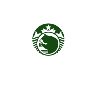 Bear Bucks model alb pe tricou