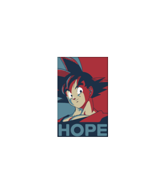 goku hope dragonball model negru pe tricou