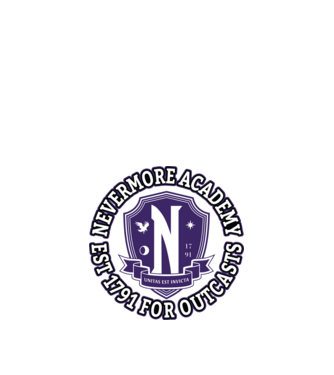  Nevermore academy model negru pe tricou