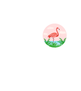 Flamingo model galben neon pe tricou