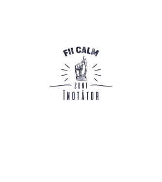 Fii calm, sunt ÎNOTĂTOR model alb pe tricou