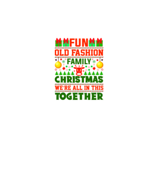 fun old fashion family christmas model negru pe tricou