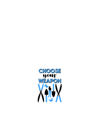 Choose your weapon model negru pe tricou
