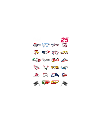 MOTOGP 25 CALENDAR Negru model negru pe tricou