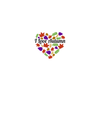 I love autumn model alb pe tricou