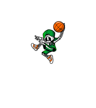 Basketbone model verde neon pe tricou