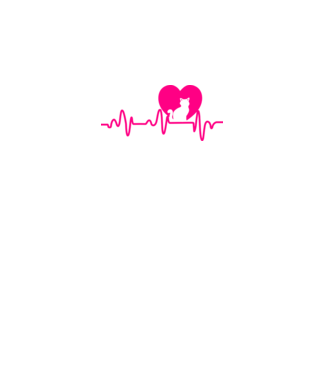 Pisică heartbeat model negru pe tricou