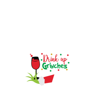 Drink up Grinches model alb pe tricou