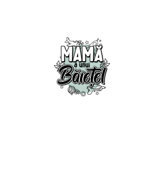 Mamă a unui băiețel model alb pe tricou