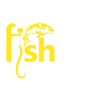 Fish model alb pe tricou