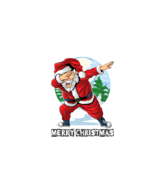 Santa merry christmas model alb pe tricou
