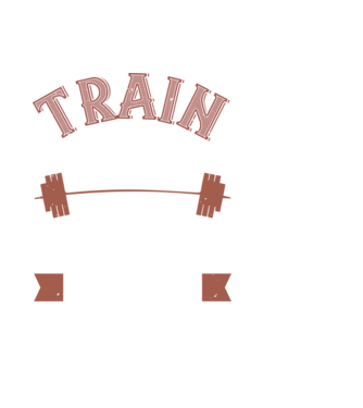 Train Hard model negru pe tricou