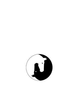 Lovas ying-yang model alb pe tricou
