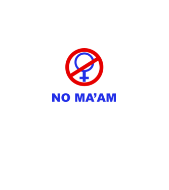 No maam eleje model alb pe tricou