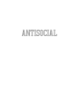 Antisocial model negru pe tricou