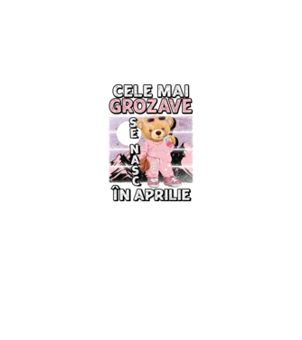 RETRO teddy fetişcană APRILIE model negru pe tricou