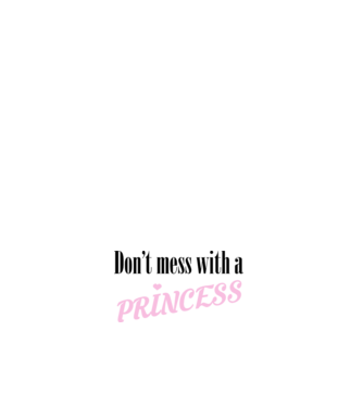 Princess model alb pe tricou