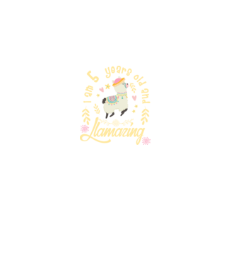 Birthday Llamazing 5 years old model negru pe tricou