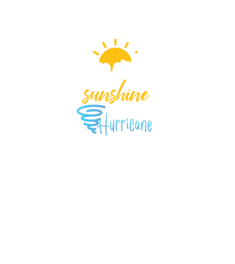 June Girls are Sunshine mixed with a little Hurricane model negru pe tricou
