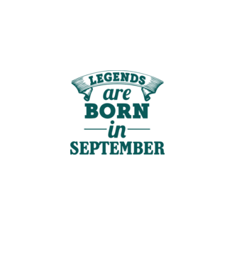 Legends are born in September model albastru deschis pe tricou