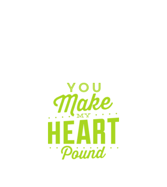 Make my heart model negru pe tricou