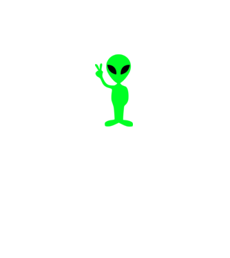 UFO Alien model alb pe tricou