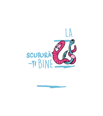 Secretul la pescuit scutură-ți bine viermele model alb pe tricou