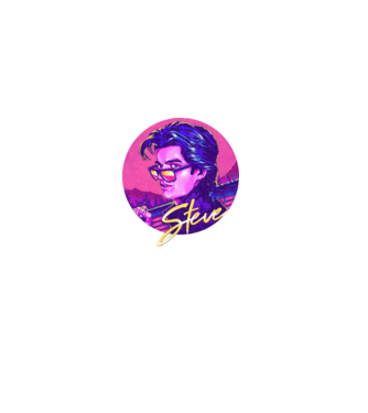 steve neon stranger things model negru pe tricou