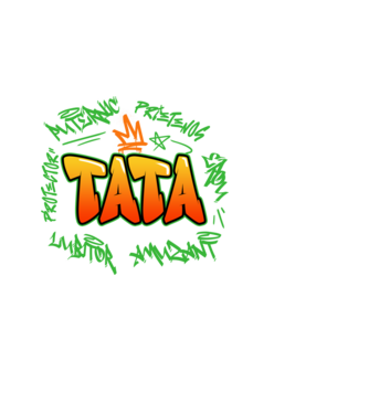Graffiti tata model negru pe tricou