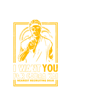 I want you cobra kai model negru pe tricou