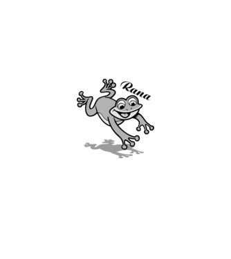 Frog model alb pe tricou