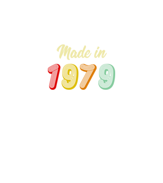 made in 1979 retro model negru pe tricou
