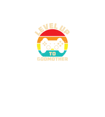 Level Up Godmother model negru pe tricou