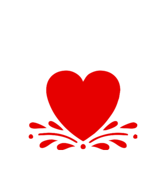 inimă Valentine model alb pe tricou