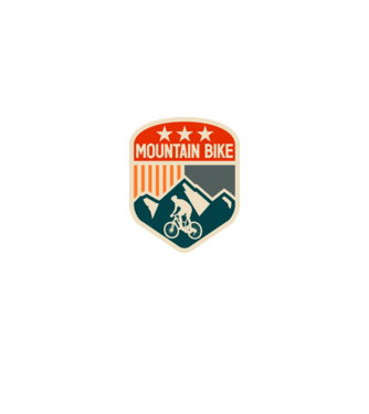 Mountain Bike model negru pe tricou