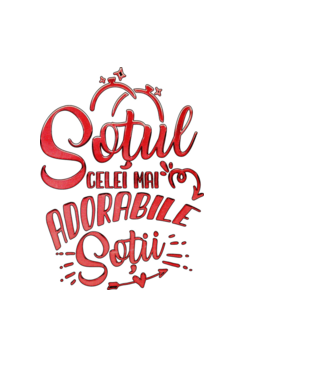 Soțul celei mai adorabile soții model negru pe tricou