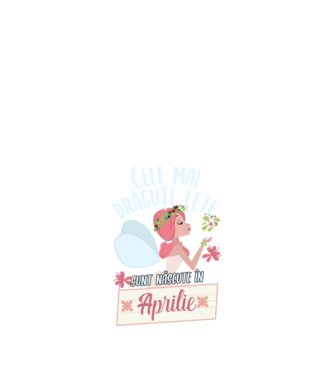 Cele mai drăguțe fete sunt născute în aprilie. model negru pe tricou
