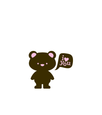 I Love You Bear model alb pe tricou