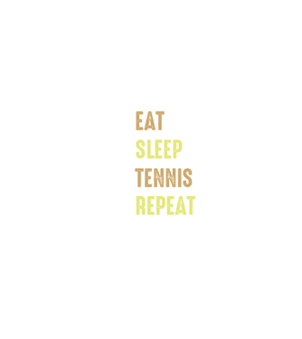 eat sleep tennis repeat model negru pe tricou
