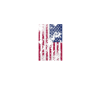 ripped flag U.S. model alb pe tricou