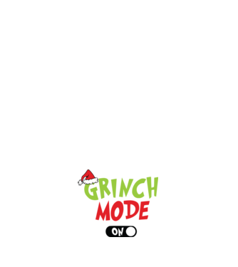 Grinch Mode model alb pe tricou