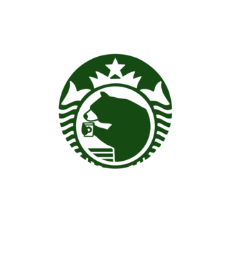 Bear Bucks model alb pe tricou